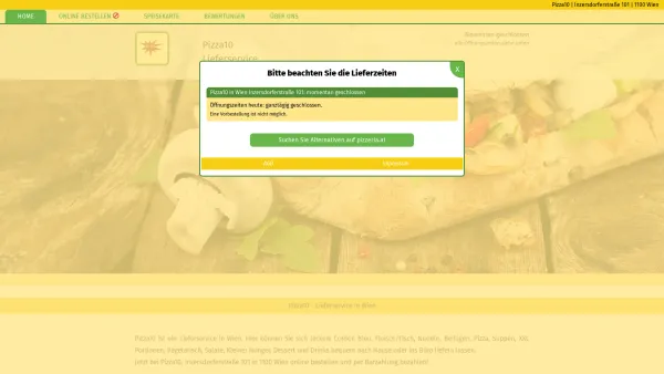 Website Screenshot: Pizza10 Andrea Jurasek KEG - Pizza 10 Wien | Pizza Zustellung online bestellen - pizzeria.at - Date: 2023-06-26 10:18:55