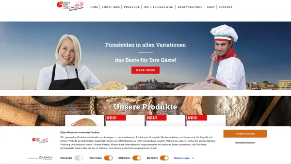 Website Screenshot: Christina Pizza Leonardo - Ideas 4 Pizza | Produktion Lieferant Tiefkühl Pizzaboden Rohteig - Date: 2023-06-26 10:18:55