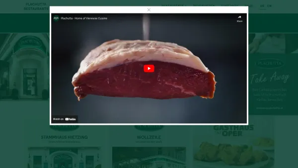 Website Screenshot: Plachuttas Wiener Restaurants - Plachutta - Date: 2023-06-26 10:18:55