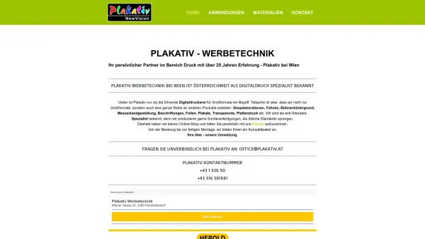 Website Screenshot: Klaus L. Ziegler bei Plakativ - Plakativ Wien - Plakativ Werbetechnik - Date: 2023-06-26 10:18:57