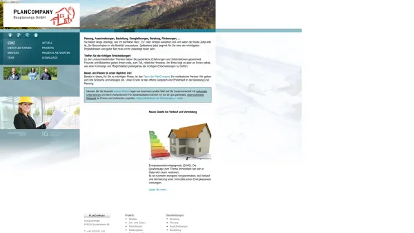 Website Screenshot: Plancompany Bauplanungs GmbH - PlanCompany - Startseite - Date: 2023-06-26 10:18:57