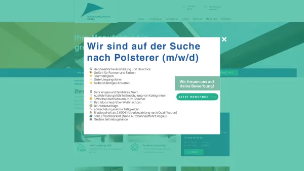 Website Screenshot: Hermann Meisel GmbH - Textilmanufaktur Meisel - Hersteller von Planen für LKW, Pool oder Boot uvm. - Date: 2023-06-26 10:18:57