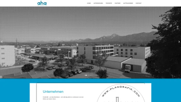 Website Screenshot: Zeichenbüro aha - Plangrafik - Home - Date: 2023-06-26 10:18:57