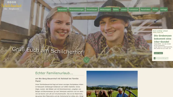 Website Screenshot: Unbenanntes Dokument - Urlaub am Bauernhof, Schilcherhof im Naturpark Zirbitzkogel Grebenzen - Date: 2023-06-26 10:18:57