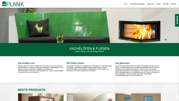 Website Screenshot: Franz Plank Kacheln-Kamine-Öfen/Fliesen-Natursteine - Home - Date: 2023-06-14 10:44:29