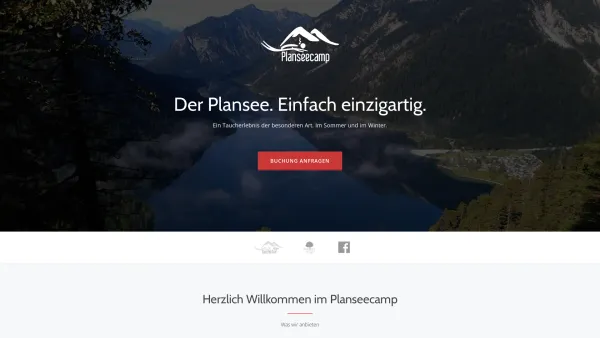 Website Screenshot: Tauchbasis Planseecamp - Tauchbasis Planseecamp - Bergseetauchen, Eistauchen, Nitrox in Tirol/Österreich am Plansee - Date: 2023-06-26 10:18:57