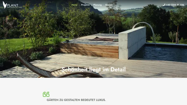 Website Screenshot: PLANT Gartengestaltung - Home - Plant Gartengestaltung - Date: 2023-06-26 10:18:57