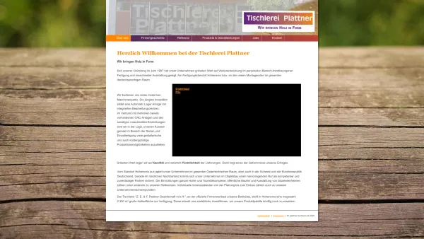 Website Screenshot: Z.E.F Plattner - Tischlerei Plattner in Hohenems - Date: 2023-06-14 10:37:24