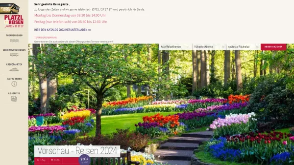 Website Screenshot: Platzl-Reisen - Platzl Reisen: Home - Date: 2023-06-26 10:18:58
