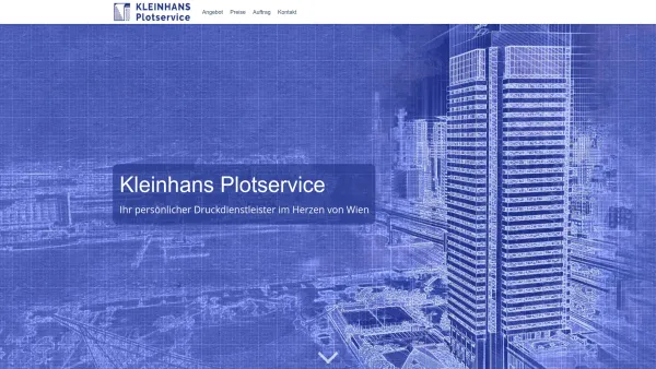 Website Screenshot: Kleinhans LFP Services Grossformat-Druck und Plotservice Wien - Kleinhans Plotservice - Date: 2023-06-26 10:19:00