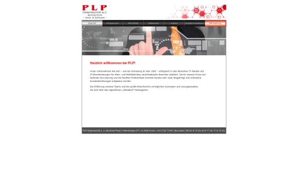 Website Screenshot: PLP Datentechnik P. und B. Plank OEG - Über PLP - Date: 2023-06-26 10:19:00