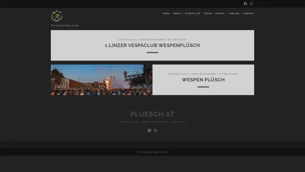 Website Screenshot: Vespa Wespen Plüsch WebPortal - PLUESCH.AT – The Pluesch Way of Life - Date: 2023-06-26 10:19:00