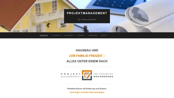 Website Screenshot: Projektmanagement Ing. Christian Grafeneder - Projektmanagement – Ing. Christian Grafeneder - Date: 2023-06-26 10:19:00