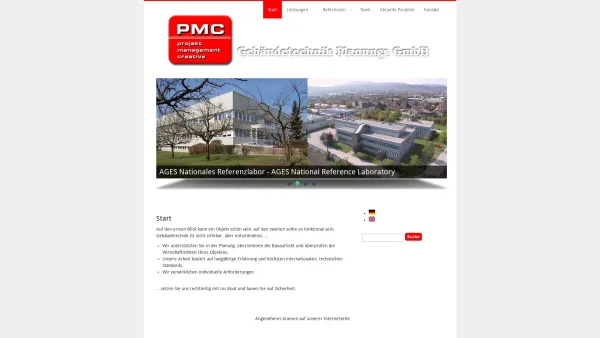 Website Screenshot: PMC Gebäudetechnik Planungs - PMC | project management creative - Date: 2023-06-26 10:19:00
