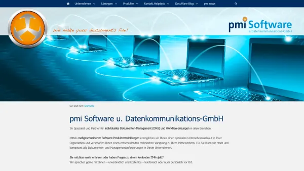 Website Screenshot: pmi Software und Datenkommunikations-GmbH - Herzlich Willkommen! - Date: 2023-06-14 10:44:29