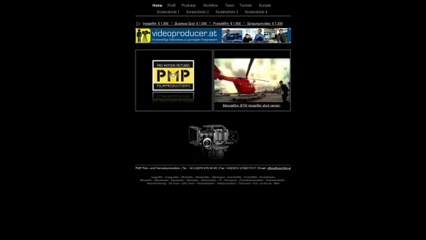 Website Screenshot: PMP Pro Motion Pictures Filmproduktion, Fernsehproduktion - Home - Date: 2023-06-26 10:19:00