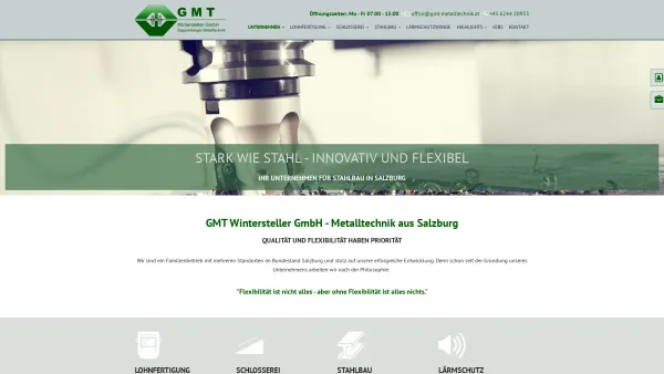 Website Screenshot: PMT-Pohl Metalltechnik Ges.m.b.H. - Metalltechnik - GMT Wintersteller GmbH in Salzburg - Date: 2023-06-14 10:44:29