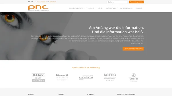 Website Screenshot: PNC Professionelle Netzwerke und Computersysteme GmbH - PNC – IT Service Wien/NÖ | IT Wartung | WLAN Lösungen | Netzwerke - Date: 2023-06-15 16:02:34