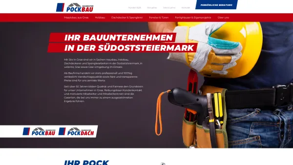 Website Screenshot: Pock Ges.m.b.H. - Pockbau - Ihr Komplettanbieter am Bau | Pockbau - Date: 2023-06-26 10:18:59
