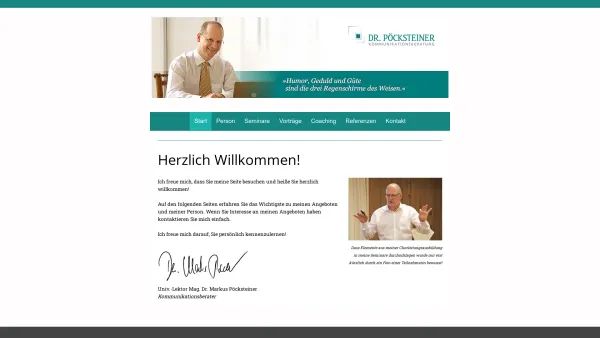 Website Screenshot: Dr. Markus Pöcksteiner Kommunikationsberatung - Herzlich Willkommen! - mpoecksteiner - Date: 2023-06-26 10:19:00