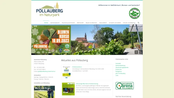 Website Screenshot: Gemeindeamt Poellauberg - Pöllauberg - Date: 2023-06-26 10:19:00