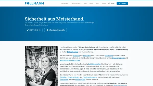Website Screenshot: Pöllmann Sicherheitstechnik GmbH - Pöllmann Sicherheitstechnik — Sicherheit aus Meisterhand. - Date: 2023-06-26 10:19:00