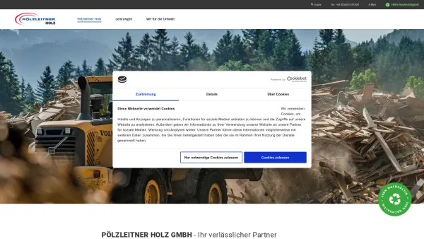 Website Screenshot: Pölzleitner Holz G.m.b.H. - Nachhaltiges Holzrecycling ? Pölzleitner Holz Abtenau - Date: 2023-06-15 16:02:34
