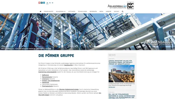 Website Screenshot: Pörner Ingenieurgesellschaft Pörner Group - Pörner Group: Let's create productivity - Date: 2023-06-26 10:19:03
