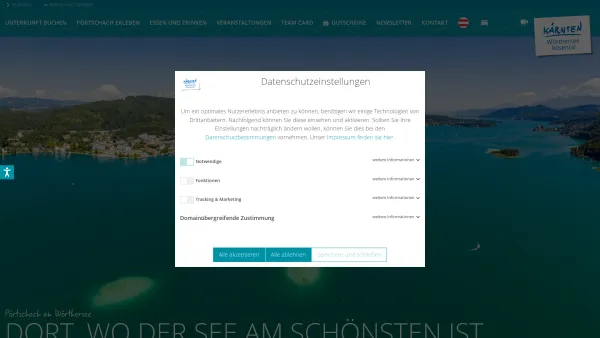 Website Screenshot: Pörtschach Tourismus - Pörtschach am Wörthersee: Pörtschach am Wörthersee - Date: 2023-06-15 16:02:34