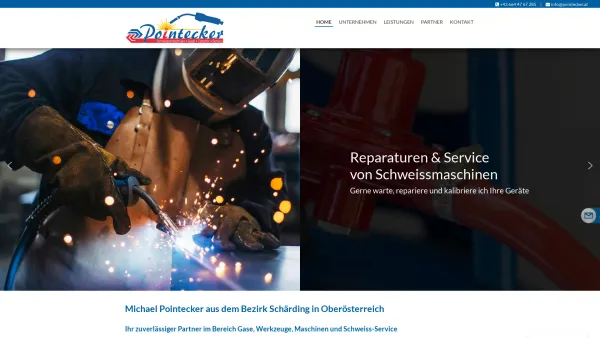 Website Screenshot: Pointecker Michael Gase Werkzeuge Maschinen - Michael Pointecker - Schweissmaschinen & Gashandel in Oberösterreich - Date: 2023-06-26 10:19:03