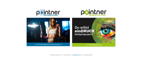 Website Screenshot: Pointner Jet Cut neukunde - Home - Pointner Fertigungstechnik & Werbegestaltung - Date: 2023-06-26 10:19:03
