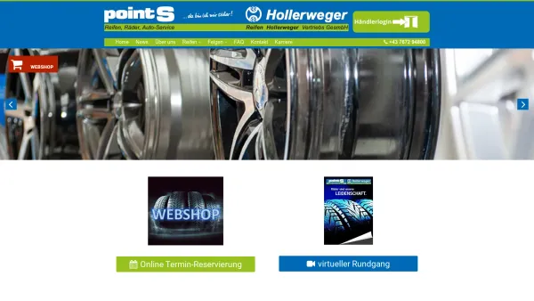 Website Screenshot: pointS Reifen Hollerweger GmbH - Home - Hollerweger Reifen Vertriebs GesmbH - Date: 2023-06-26 10:19:03