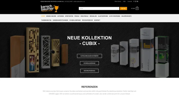 Website Screenshot: Kerschbaumer trophies & more
Österreichs Pokalspezialist - Homepage - kerschbaumer trophies & more OG - Date: 2023-06-26 10:19:03