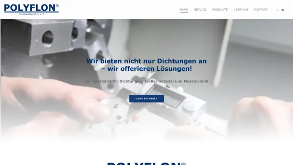 Website Screenshot: POLYFLON Handelsgesellschaft Handelsgesellschaft m - POLYFLON® – Ihr Spezialist für Dichtungen - Date: 2023-06-26 10:19:04