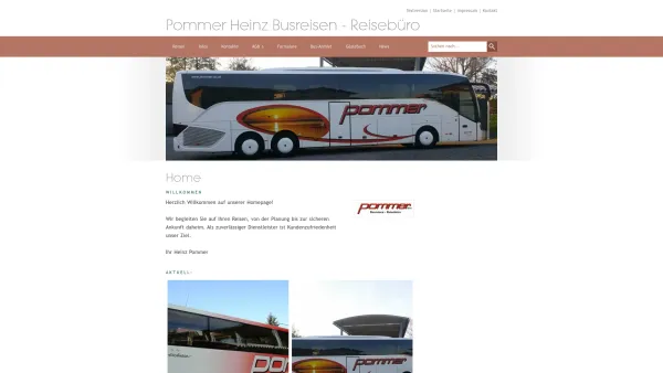 Website Screenshot: Pommer Franz & Juliana OEG - Autobusunternehmung - Home - Date: 2023-06-14 10:44:31