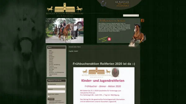 Website Screenshot: 1. Ausbildungsstall Reitgut Schloß Niederabsdorf - Start - Date: 2023-06-26 10:19:05