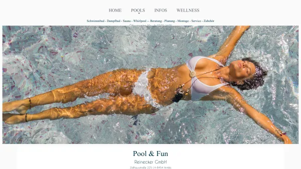 Website Screenshot: *****Pool Fun Reinecker Markus ARNFELS Pools Sauna Dampfbad Whirlpool***** - Pool and Fun Reinecker GmbH - Home - Date: 2023-06-26 10:19:06