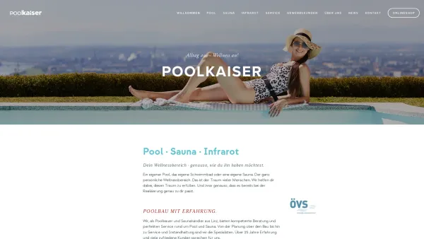 Website Screenshot: Hermann poolkaiser - Pool, Sauna und Infrarot von Poolkaiser aus Linz.. - Date: 2023-06-14 10:44:32