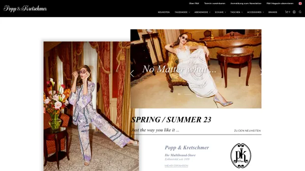 Website Screenshot: POPP KRETSCHMER - Home - Popp & Kretschmer | Multibrand Fashion Store - Date: 2023-06-26 10:19:06