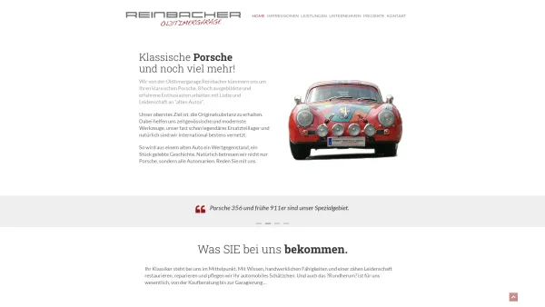 Website Screenshot: Arno Reinbacher - Reinbacher Oldtimergarage - Date: 2023-06-26 10:19:06