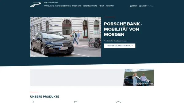 Website Screenshot: Porschebank Österreich Autoleasing autofinanzierung Kfz-Versicherungen Fuhrparkverwaltung - Porsche Bank: Mobilität von morgen | Porsche Bank - Date: 2023-06-26 10:19:06