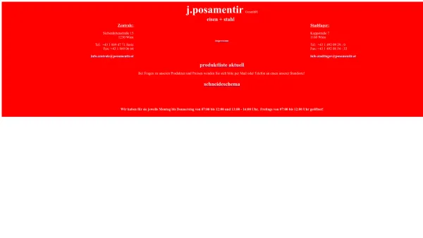 Website Screenshot: j.posamentir - Willkommen - J. Posamentir GmbH - Date: 2023-06-26 10:19:06