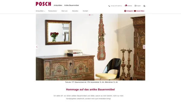 Website Screenshot: Posch Antiquitäten . Antike Bauernmöbel - POSCH – Antiquitäten | Antike Bauernmöbel kaufen & Alte Landmöbel - Date: 2023-06-15 16:02:34