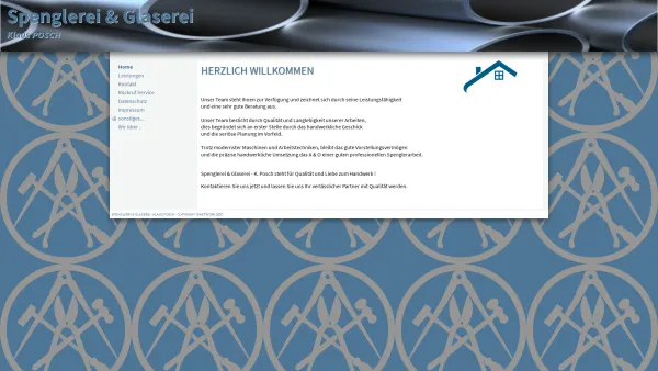 Website Screenshot: spenglerei glaserei posch klaus - Spenglerei & Glaserei - Home - Date: 2023-06-26 10:19:06