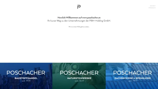 Website Screenshot: POSCHACHER Baustoffhandel GmbH & Co KG - Poschacher - Date: 2023-06-14 10:44:32