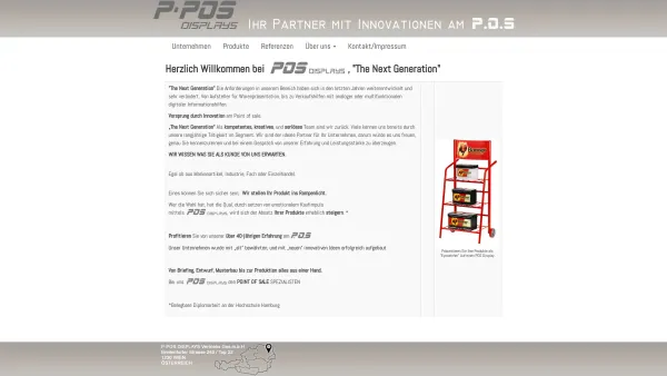 Website Screenshot: P-POS Displays Vertriebs GesmbH - Unternehmen - POS Displays - Date: 2023-06-26 10:19:06