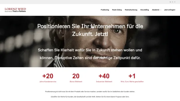 Website Screenshot: Trout & Partners - Home - Lorenz Wied Consulting - Date: 2023-06-26 10:19:06