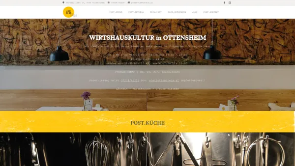 Website Screenshot: Gasthof Zur Post - Ottensheim - ZUR POST - WIRTSHAUSKULTUR - Date: 2023-06-14 10:44:32
