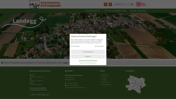 Website Screenshot: Gemeindeamt d Marktgemeinde Marktgemeinde Pottendorf Online - Pottendorf - GEM2GO WEB - Startseite - Date: 2023-06-26 10:19:09