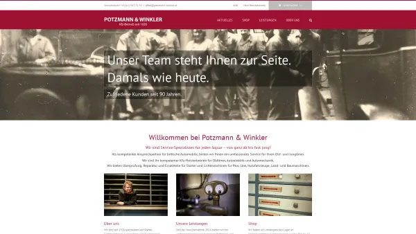 Website Screenshot: Potzmann&Winkler Inh.Christian Zettner - Potzmann & Winkler – KFZ-Betrieb seit 1926 - Date: 2023-06-26 10:19:09